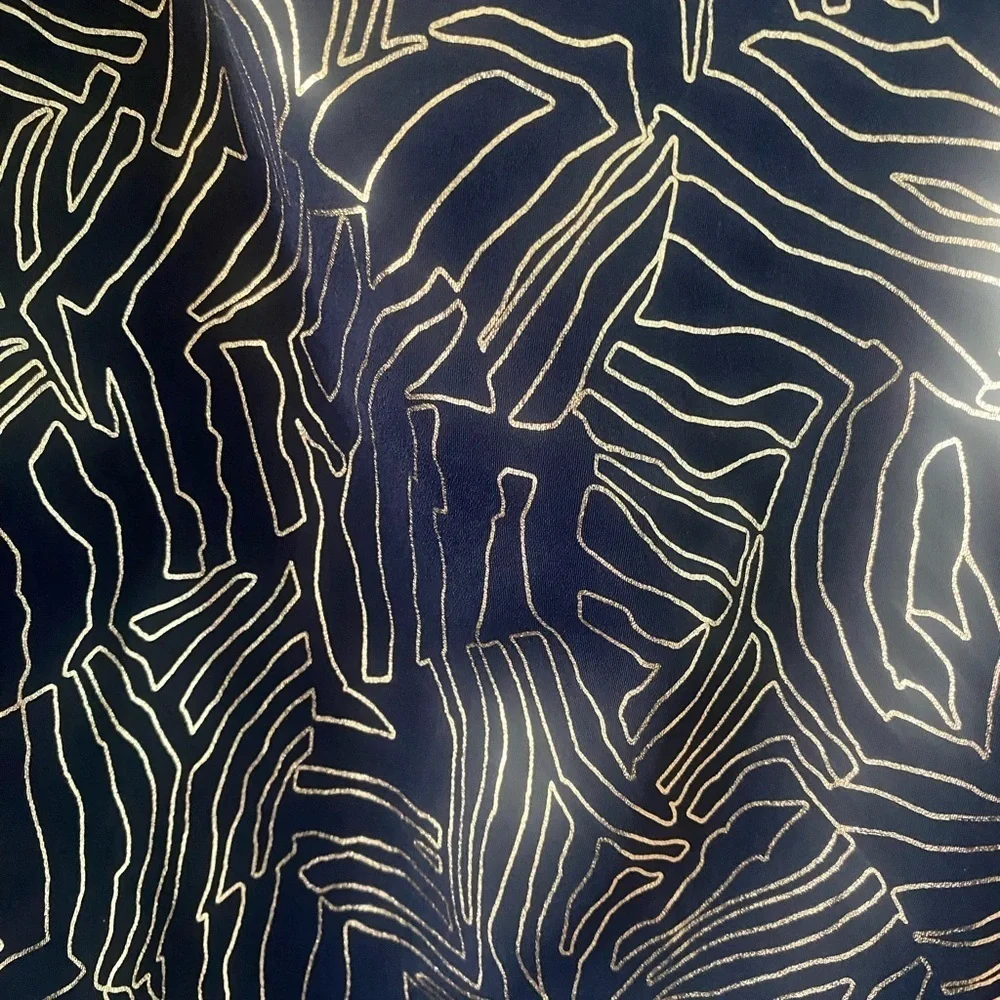 Michael Kors gold and navy blouse size-L